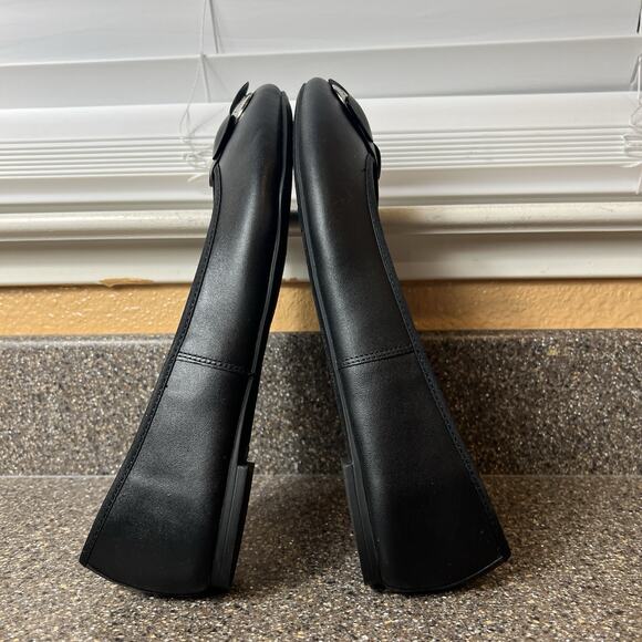 Circus by Sam Edelman Comfort Casual Flat Womens Sz 10M Black Leather Bow Loafer - Picture 5 of 11